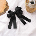 UNIQ wholesale pasador hair clips barrettes bowknot with long brocade tassel ribbon handmade hair accessories for women